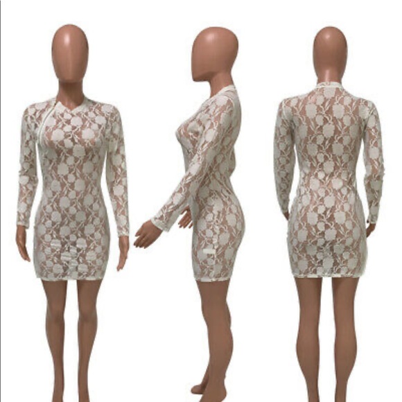 White lace dress - Picture 2 of 3